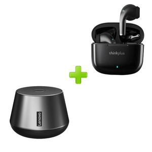 Combo Lenovo audífonos  LP40pro Negro + Parlante Bluetooth k3 Pro