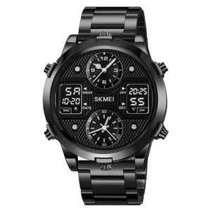 Reloj Skmei 2212 Negro 6 Botones Correa Acero Digital Analogo