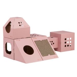 CASA DE JUEGOS PARA GATOS CATSSLE ROSADO