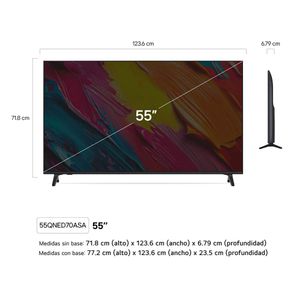 Televisor Smart LG QNED 55" 55QNED70ASA AI 4K