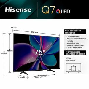 Televisor Smart UHD 4K Hisense 75 pulgadas QLED 75Q7QG (144Hz) Google