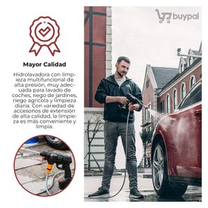 Hidrolavadora 21V Alta Presion Inalambrica Auto Hidrojet Lavado