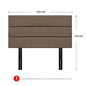 Dormitorio Europeo Sirius Queen + Cabecera Superior Marrón Forli