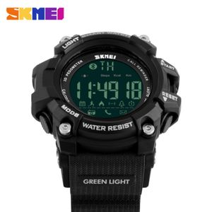 Reloj Skmei 1227 Smartwatch Podómetro Bluetooth Negro Correa Silicona.