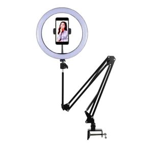 Aro Led 26 cm con Soporte Plegable para Escritorio Cama