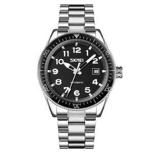 Reloj Skmei 9232 Plateado Acero fondo Negro Cronómetro