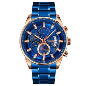 Reloj Skmei 9285 AZUL CORREA ACERO CRONOMETRO