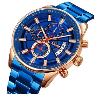 Reloj Skmei 9285 AZUL CORREA ACERO CRONOMETRO