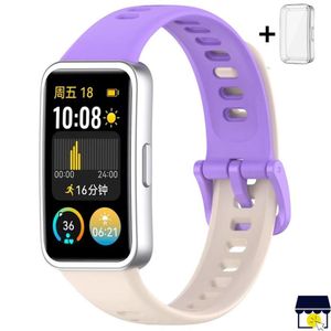 Correa de silicona para Huawei Band 8 9 10 Case Lila mix