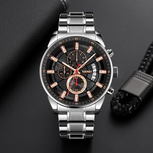 Reloj Skmei 9285 PLATEADO CORREA ACERO CRONOMETRO