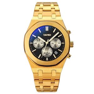 Reloj Skmei 9296 Dorado dial Negro Cronómetro