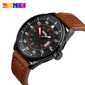 RELOJ SKMEI 9113 Marrón Correa Cuero