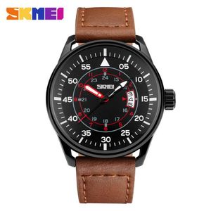 RELOJ SKMEI 9113 Marrón Correa Cuero