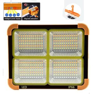 Reflector Lampara con Panel Solar Luz LED Recargable Portatil
