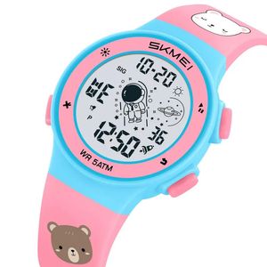 Reloj Skmei 2267  Rosado Oso Bear con luces para niñas
