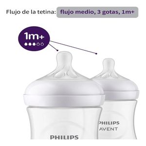 Biberón Avent Natural 3.0 Anticólico Anti-goteo 260 ml 2 Unidades