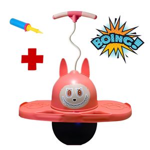Pelota Saltarina Niños Armable Diseño Labubu Incluye Stickey e Inflador