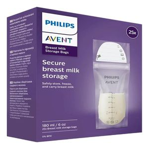 Extractor de leche doble Avent con 25 bolsas para leche materna