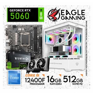 Computadora PC Gamer Intel Core i5 12400F RAM 16GB SSD 1TB RTX 5060 8GB