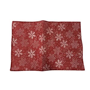Setx4 Individual Rojo Copo De Nieve 30X45 Cm