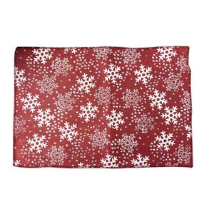 Setx4 Individual Rojo Copo De Nieve 30X45 Cm