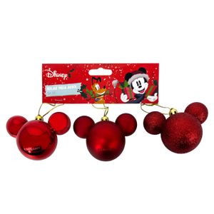 Mickey Set X3 Bolas Rojo 8 Cm