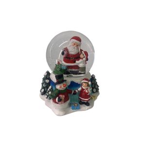 Bola De Nieve Santa Con Musica 10 Cm