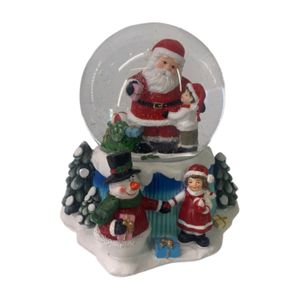 Bola De Nieve Santa Con Musica 10 Cm