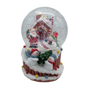 Bola De Nieve Casa Jengibre Con Musica 10 Cm