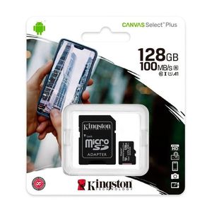 Memoria Microsd Kingston 128Gb Clase 10 -Adaptador