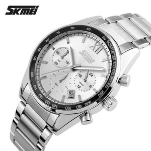 Reloj Skmei 9096 Plateado Cronografo