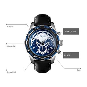 Reloj Skmei 9189 Azul Correa de cuero