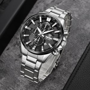 Reloj Skmei 1803 Cronometro Plateado Correa Acero