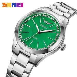 RELOJ SKMEI 1964 PLATEADO CORREA ACERO PARA MUJER.
