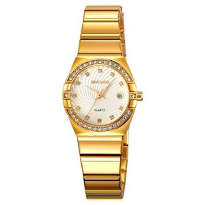 RELOJ SKMEI 2342 DORADO CORREA ACERO PARA MUJER