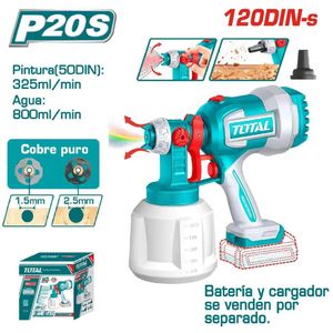PISTOLA DE PINTURA 20V INALÁMBRICA 800ML TOTAL - TSGLI2004