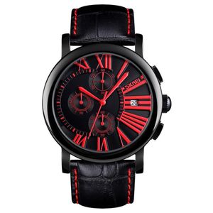 Reloj Skmei 9196 Negro con detalles rojos Cronografo
