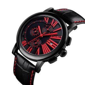 Reloj Skmei 9196 Negro con detalles rojos Cronografo