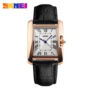 RELOJ SKMEI 1085 Negro CORREA CUERO PARA MUJER.