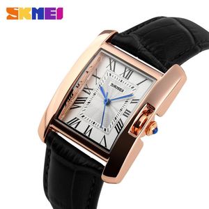 RELOJ SKMEI 1085 Negro CORREA CUERO PARA MUJER.