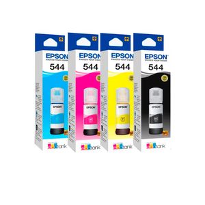 Kit de Tintas Epson T544 Originales Negro Cian Magenta y Amarillo