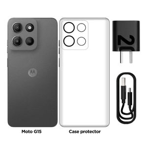 CELULAR MOTOROLA MOTO G15 4GB RAM 256GB ROM - GRIS