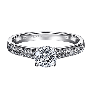 Anillo De Compromiso Afrodita 374 Plata Maciza Bañado En Oro Blanco T8