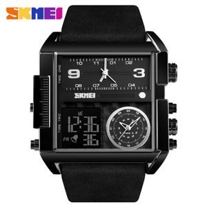 Reloj Skmei 1391 Negro Correa Cuero Digital Analogo Multifunción