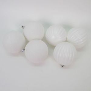 Set X6 Bolas Blanco - 8 Cm