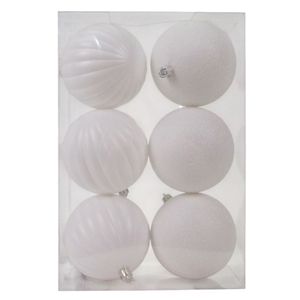 Set X6 Bolas Blanco - 8 Cm