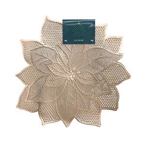 Set X4 Individual Poinsettia Dorado 48 Cm