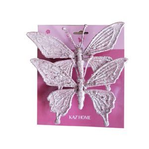 Set X2 Mariposa Rosada 12 Cm