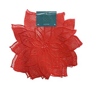 Set X4 Individual Poinsettia Rojo 48 Cm