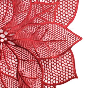 Set X4 Individual Poinsettia Rojo 48 Cm